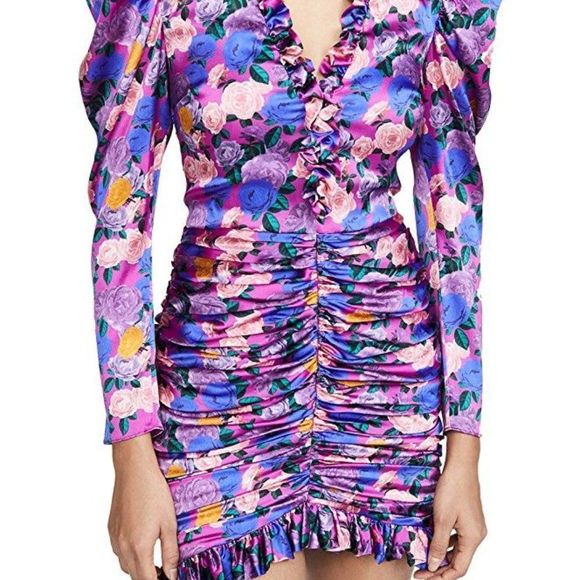 Floral Puff Sleeve Mini Dress - Picture 3 of 7